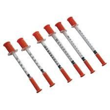 Trong suốt thùng 1ml tiêm insulin